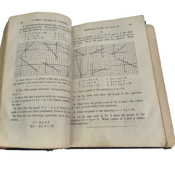 Vintage Algebra Book 1936 School Book Stone Mallory Benj Sanborn Math Hard Cover - Picture 10 of 14